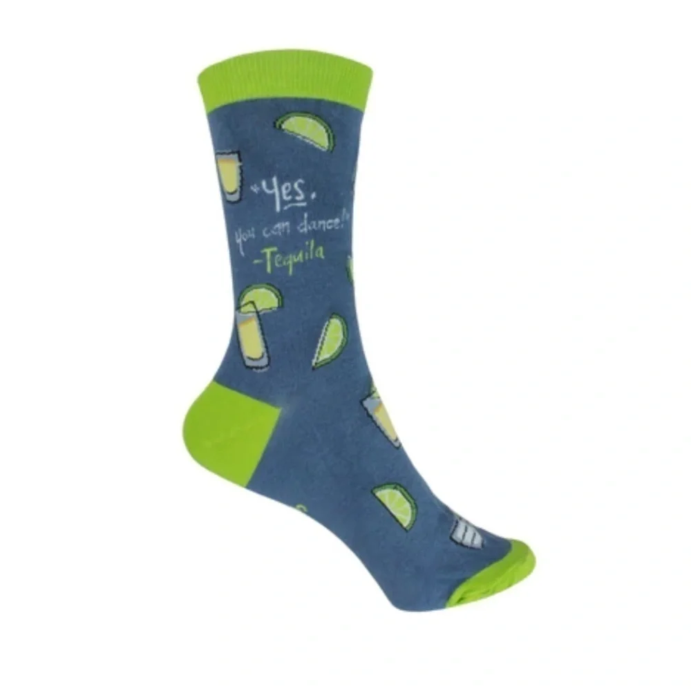 🧦 3/$15🧦 Foot Traffic Tequila Crew Socks in Blue